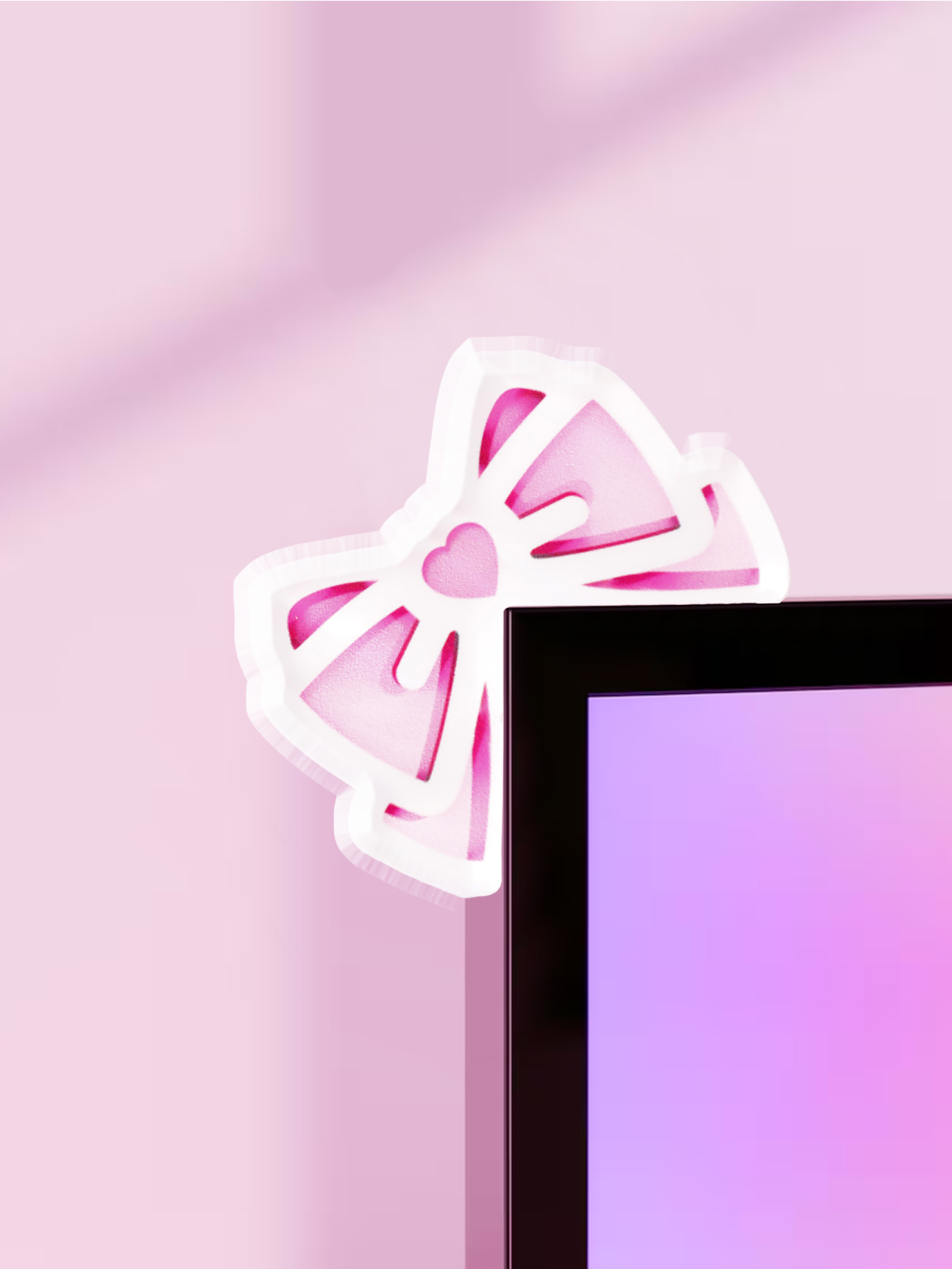 Pc Gaming Pink - Decorazione per monitor a forma di