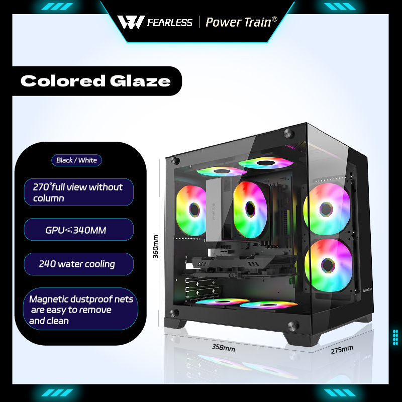 Power Train Colored Glaze MATX - Pc Gaming Liquid recensione e prezzo